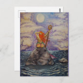 Mermaid: Letzter Stern rechts Postkarte (Vorne/Hinten)