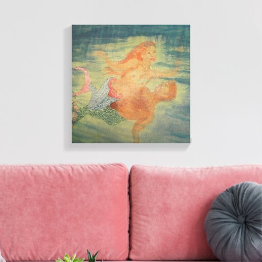 Mermaid Liebe Grotto Leinwanddruck (Insitu (Wohnzimmer))