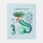 Mermaid Liebhaber hinzufügen Fleecedecke (Vorderseite)