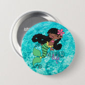Mermaid Life B 3 Inch Round Button (Vorne & Hinten)