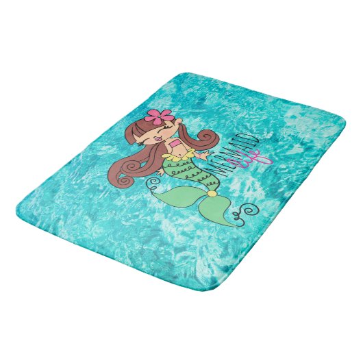 Mermaid Life Bath Mat Badematte (Schrägansicht)