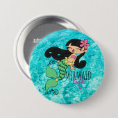 Mermaid Life BH 3 Inch Round Button (Vorne & Hinten)