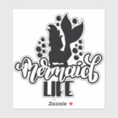 Mermaid Life Funny Beach Aufkleber (Blatt)