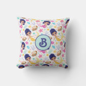 Mermaid Life Mit Monogramm Throw Kissen (Vorderseite)
