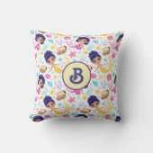 Mermaid Life Mit Monogramm Throw Kissen (Vorderseite)