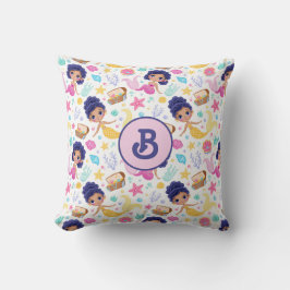 Mermaid Life Mit Monogramm Throw Kissen