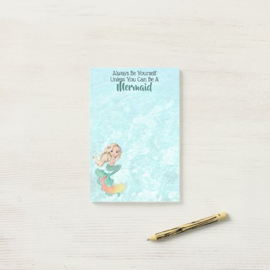 Mermaid Life Post-it Klebezettel (Auf Schreibtisch)