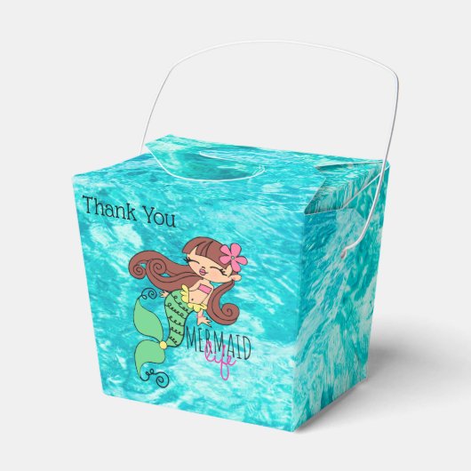 Mermaid Life Take Out Favor Geschenkschachtel (Vorderseite)