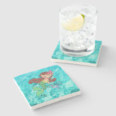 Mermaid Life Untersetzer (Seitenansicht)