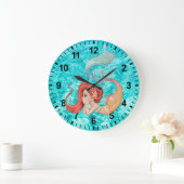 Mermaid Life Wall Clock Große Wanduhr (Zuhause)
