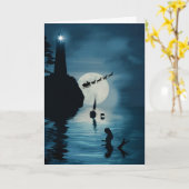 Mermaid Lighthouse Dolphin Sailboat Holiday Karte (Gelbe Blume)