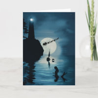 Mermaid Lighthouse Dolphin Sailboat Holiday