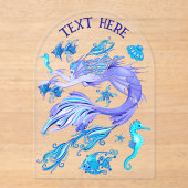 Mermaid Lila Fairy Creation Acryleinladungen (Vorderseite)