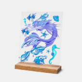Mermaid Lila Fairy Creation Acrylschild (Winkel)