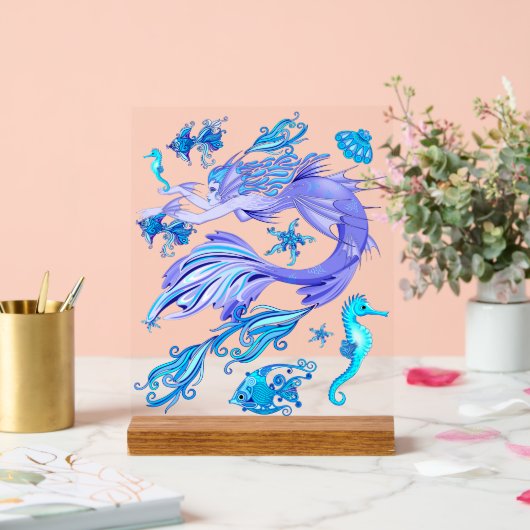 Mermaid Lila Fairy Creation Acrylschild (Hochzeit)