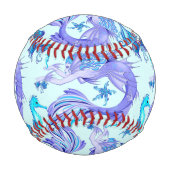 Mermaid Lila Fairy Creation Baseball (Rückseite)