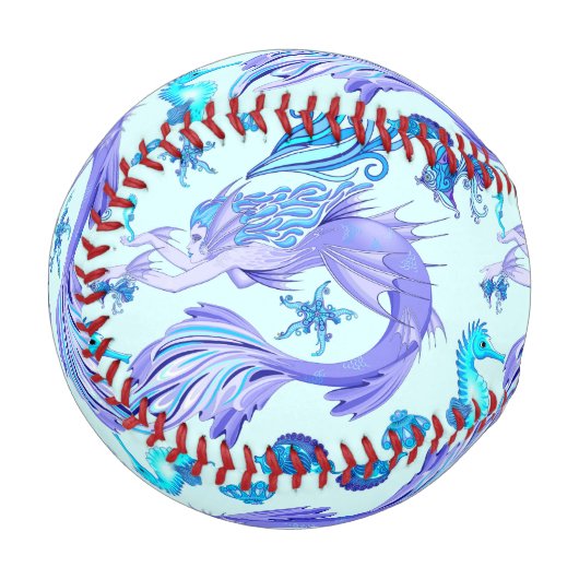 Mermaid Lila Fairy Creation Baseball (Vorderseite Links)