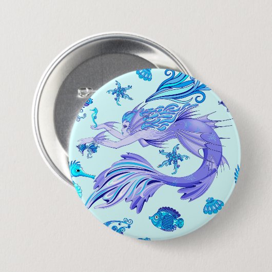Mermaid Lila Fairy Creation Button (Vorne & Hinten)