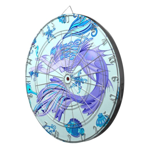 Mermaid Lila Fairy Creation Dartscheibe (Vorderseite rechts)