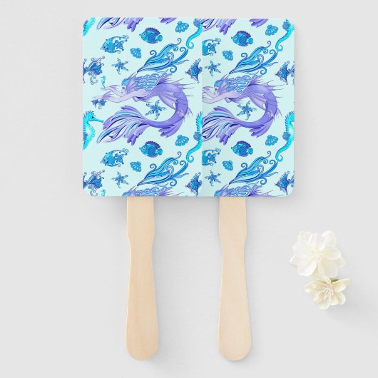 Mermaid Lila Fairy Creation Fächer (Vorne und Hinten)