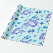 Mermaid Lila Fairy Creation Geschenkpapier (Ungerollt)
