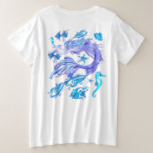 Mermaid Lila Fairy Creation Große Größe T-Shirt (Design Rückseite)