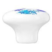 Mermaid Lila Fairy Creation Keramikknauf (Seitenansicht)