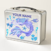 Mermaid Lila Fairy Creation Metall Brotdose (Vorderseite)