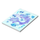 Mermaid Lila Fairy Creation Notizblock (Rotiert)
