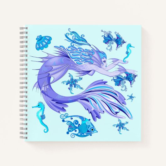 Mermaid Lila Fairy Creation Notizblock (Vorderseite)