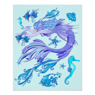 Mermaid Lila Fairy Creation Poster