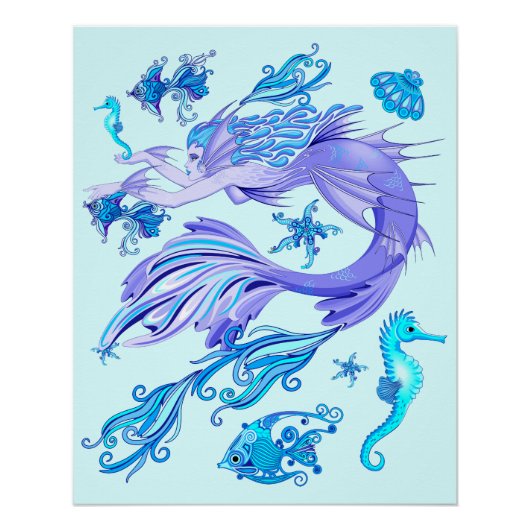 Mermaid Lila Fairy Creation Poster (Vorderseite)
