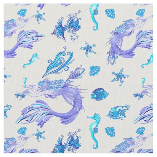 Mermaid Lila Fairy Creation Stoff (Nahaufnahme)
