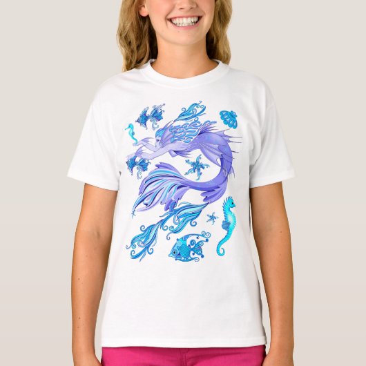 Mermaid Lila Fairy Creation T-Shirt (Vorderseite)