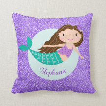 Mermaid Lila Glitzer Personalisiert