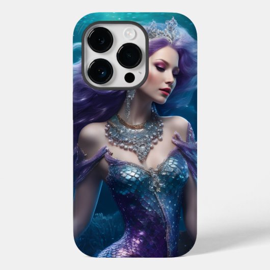 Mermaid Lila Hair Case-Mate iPhone Hülle (Rückseite)