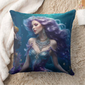 Mermaid Lila Hair Kissen (Decke)