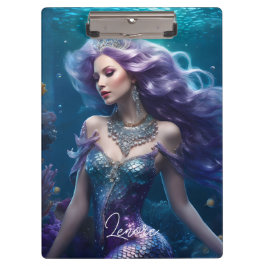 Mermaid Lila Hair Klemmbrett