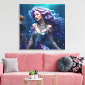 Mermaid Lila Hair Leinwanddruck (Insitu (Wohnzimmer))