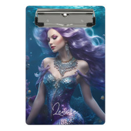 Mermaid Lila Hair Mini Klemmbrett