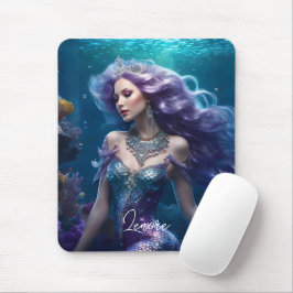 Mermaid Lila Hair Mousepad