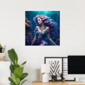 Mermaid Lila Hair Poster (Heimbüro)