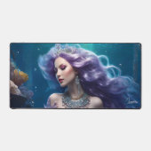 Mermaid Lila Hair Schreibtischunterlage (Vorderseite)