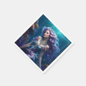 Mermaid Lila Hair Serviette (Ecke)