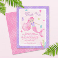 Mermaid Lila Pink Watercolor Babydusche