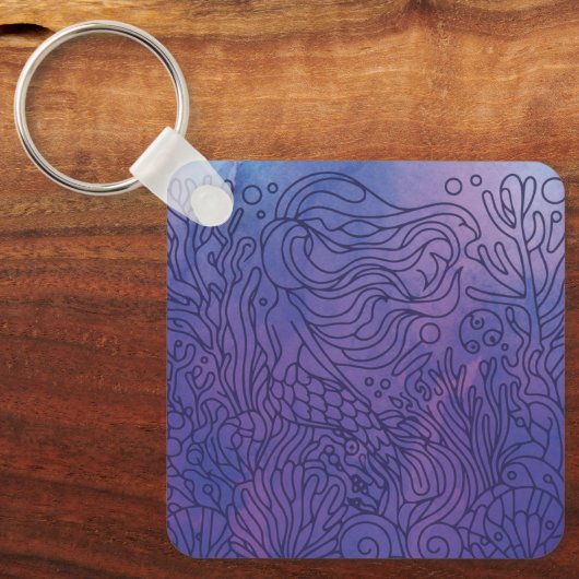 Mermaid - Lila Schlüsselanhänger (Vorderseite)