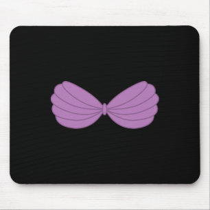 Mermaid Lila Seashell Bra Cartoon Graphic 1 Mousepad