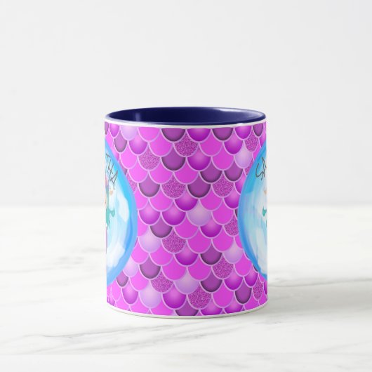 Mermaid Lila Tasse (Zentrum)