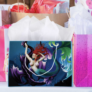 Mermaid Lila Water Dragon Freundschaftsfantasy Große Geschenktüte