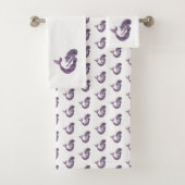 Mermaid Lila Waves Beach Badetuch Set (Insitu)